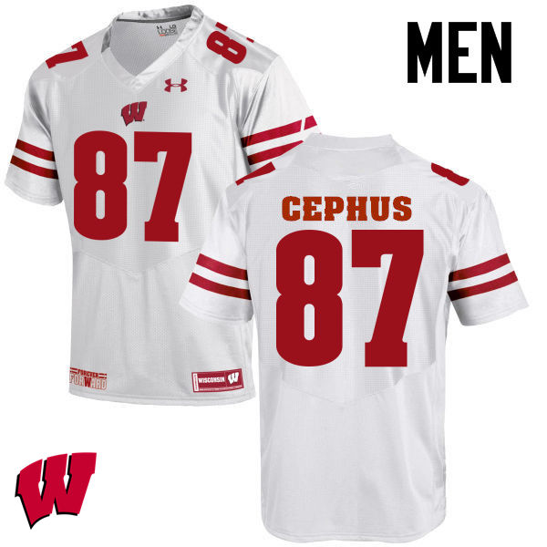 Wisconsin Badgers Men's #87 Quintez Cephus NCAA Under Armour Authentic White College Stitched Football Jersey XX40O38ST